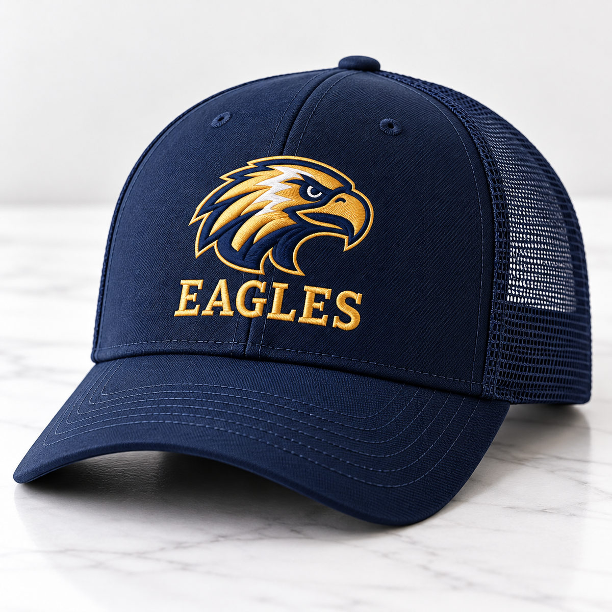 Embroidered Eagles trucker hat