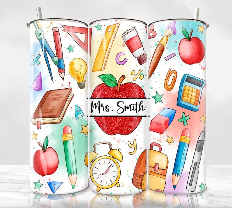 Teacher themed tumbler